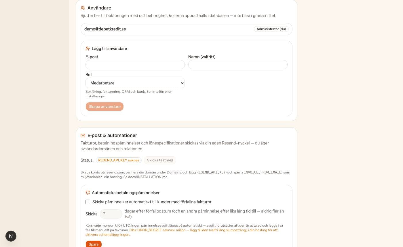 Bjuda in användare och välja roller