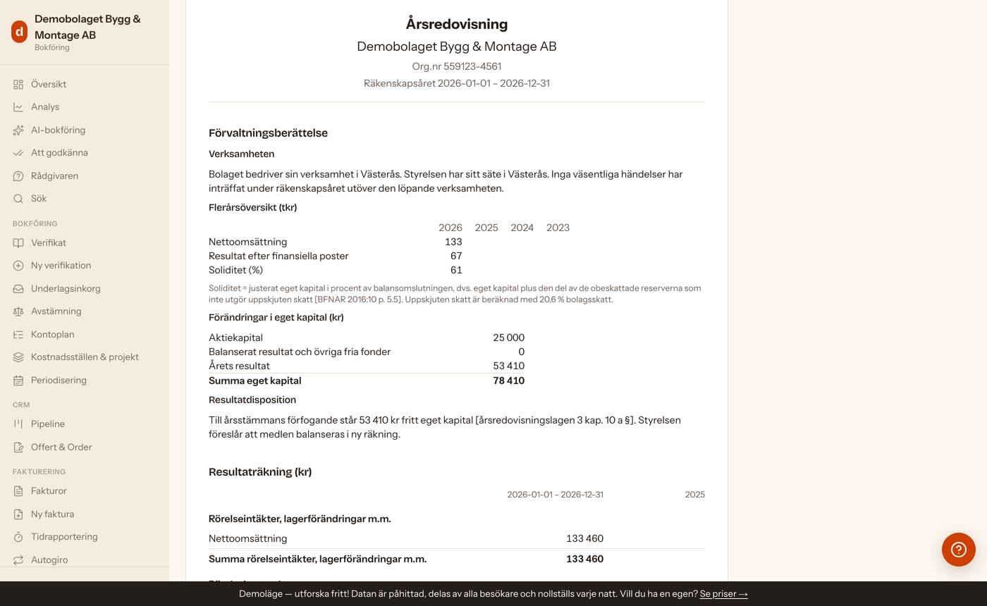 Årsavslut, bokslut och deklaration — per bolagstyp