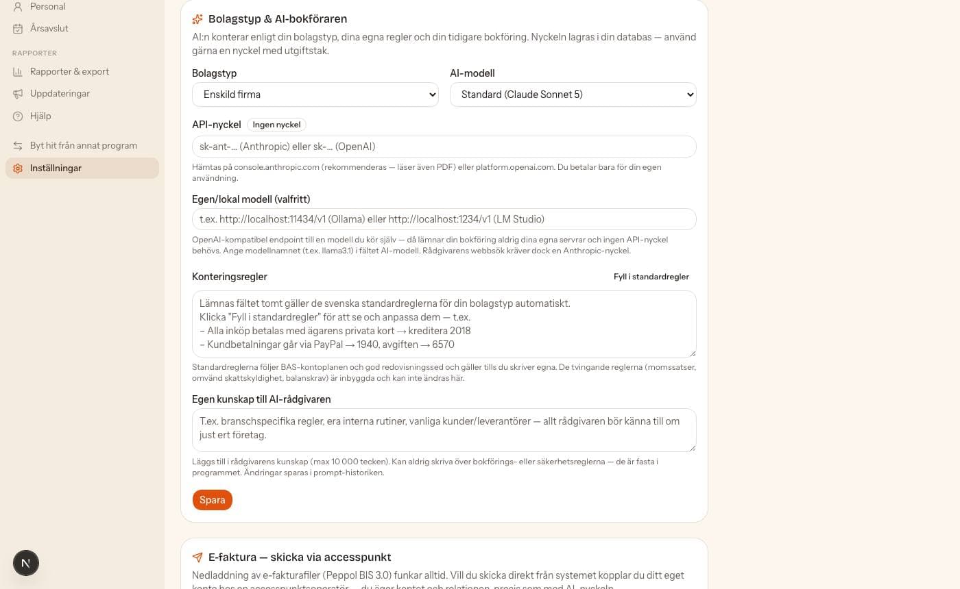 Egna konteringsregler och egen kunskap
