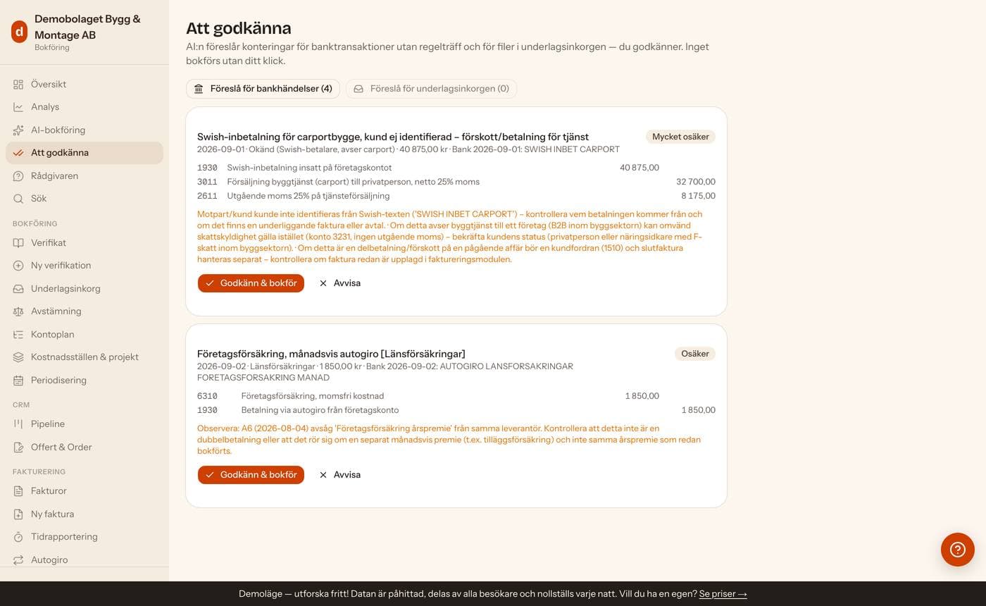 Att godkänna: förslagskön