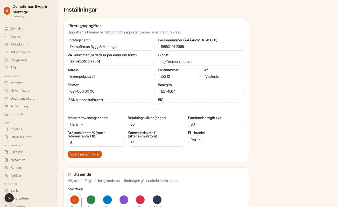 Inställningar