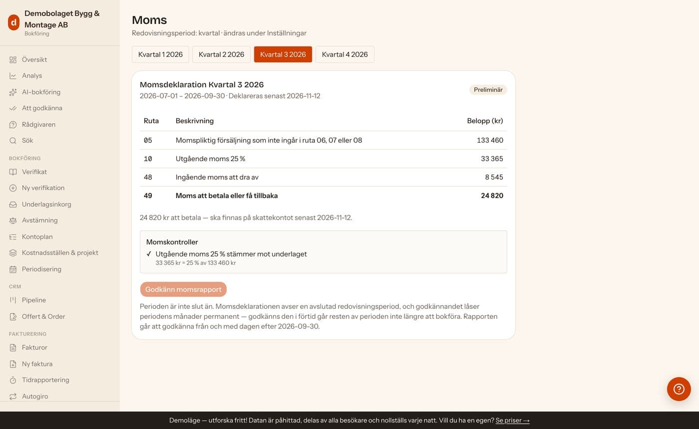 Momsdeklarationen