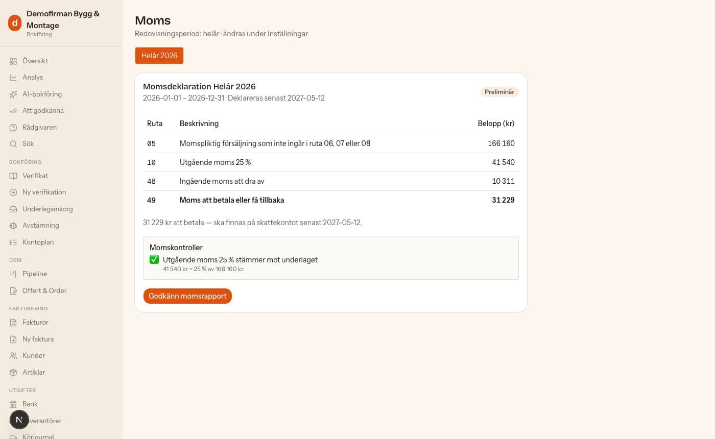 Momsdeklarationen